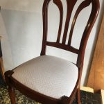 Chaise tissu assise blanc