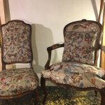 Fauteuil tissu fleurs