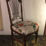 chaise tissu fleurs